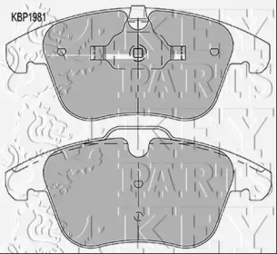 KEY PARTS kbp1981 -  Комплект тормозных колодок, дисковый тормоз
